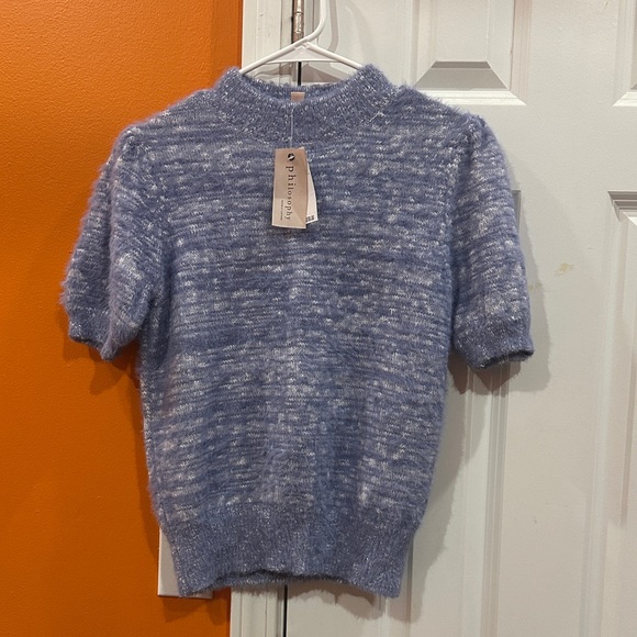 Philosophy Tops - NEW Philosophy women Crewneck Sweater in Soft Blue size S